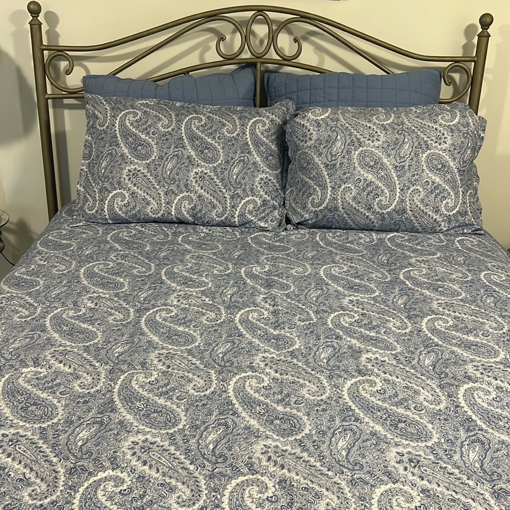Ralph Lauren Duvet Cover Set  Full/Queen 2 Standard Shams Cotton